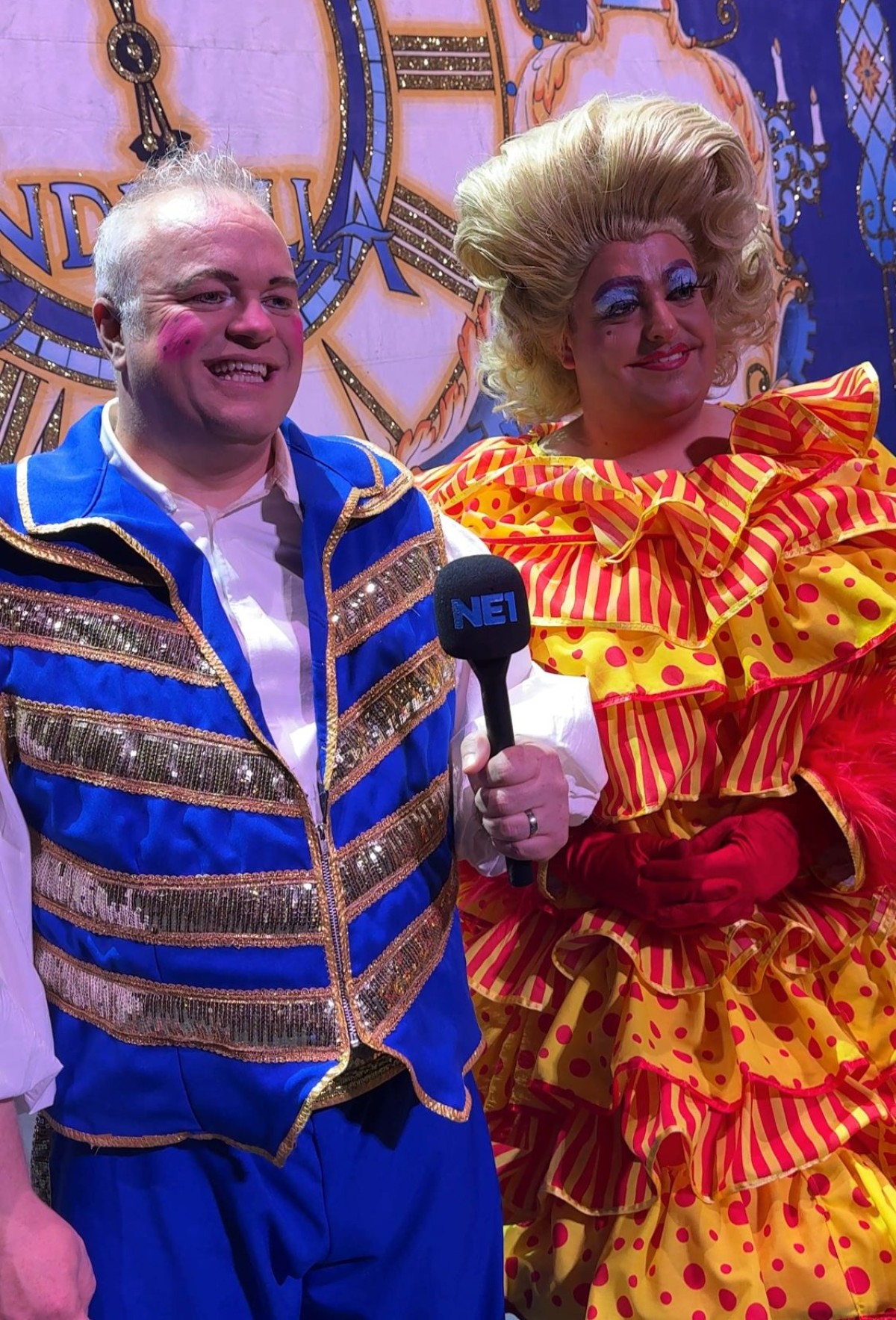 Charlie Richmond as Buttons & Lewis Denny as one half of the Ugly Sisters